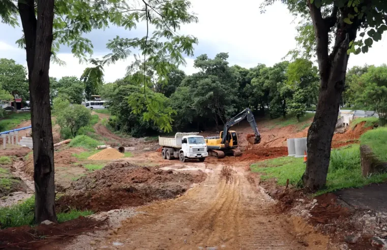 Avançam as obras do sistema antienchente no Zerão
