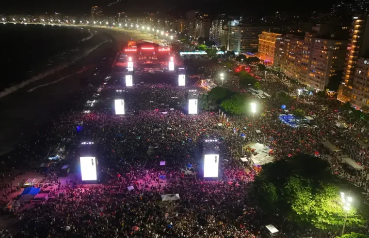 Show de Lady Gaga leva 2,1 milhões de pessoas para Copacabana