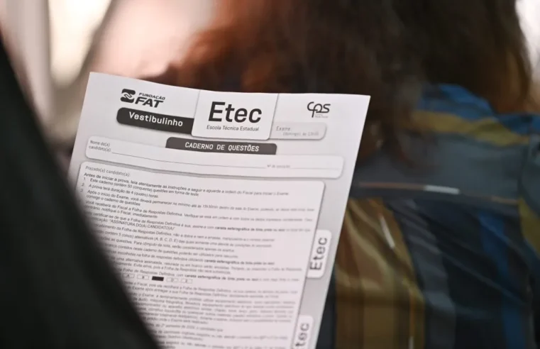 Prorrogado período de inscrições para o Vestibulinho das Etecs