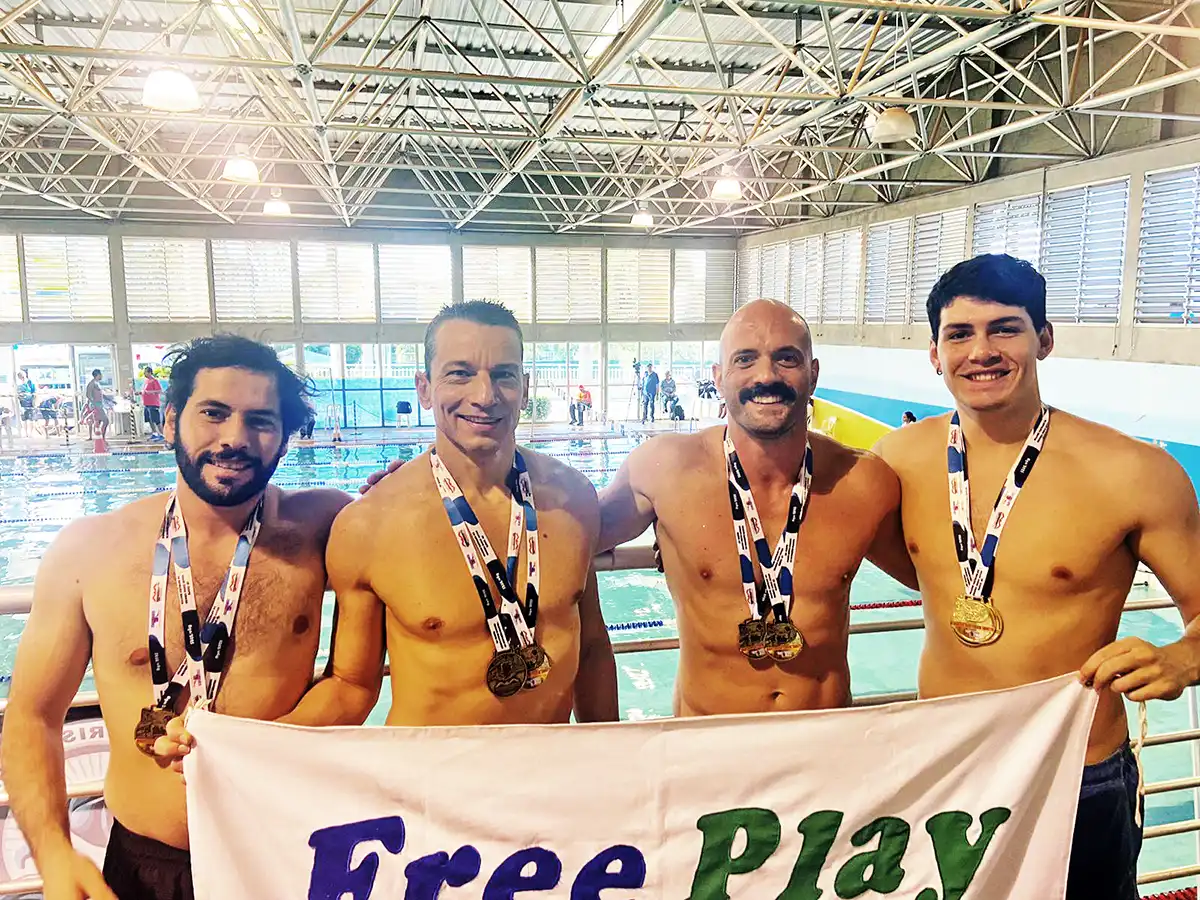 Sete medalhas para a Free Play em Limeira, pelo Circuito Unami de Natação Master