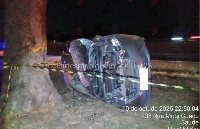 Mulher morre em capotamento na SP-340, em Mogi Mirim