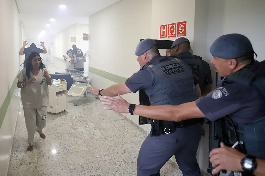 Simulado testa resposta a agressores ativos em ação integrada de segurança