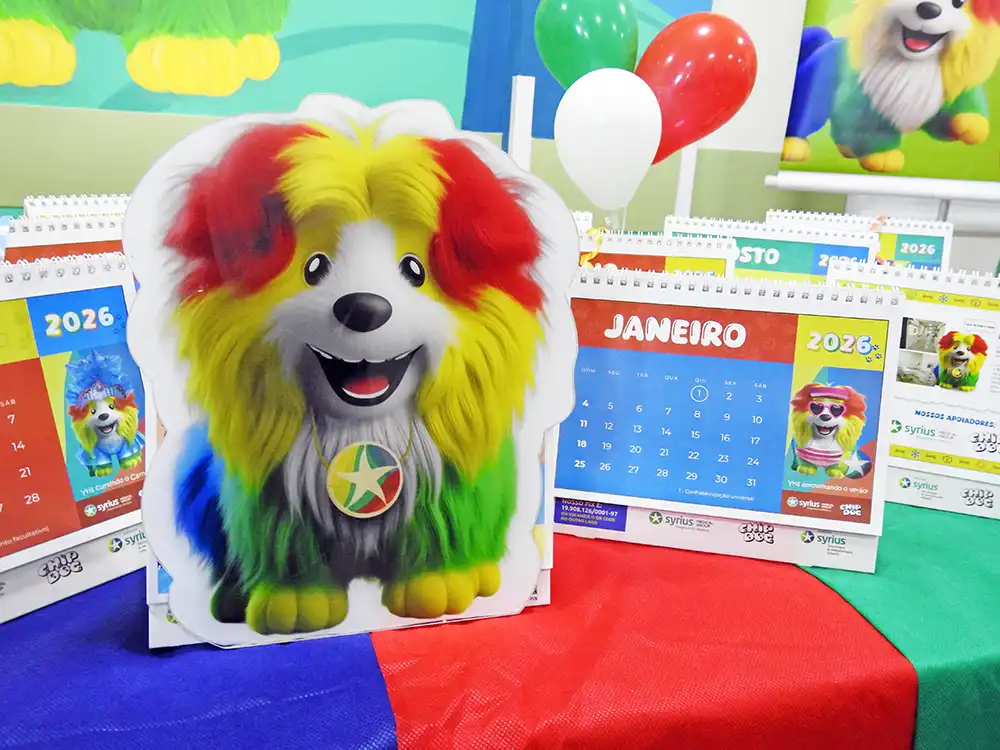 Syrius lança Cãolendário 2026 estrelado pela mascote Yris
