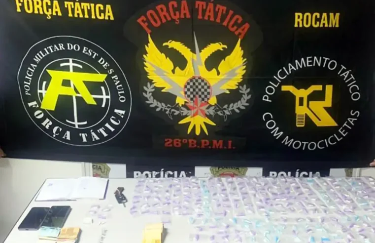 Casal é preso por tráfico de drogas com mais de 500 microtubos de cocaína em Mogi Guaçu