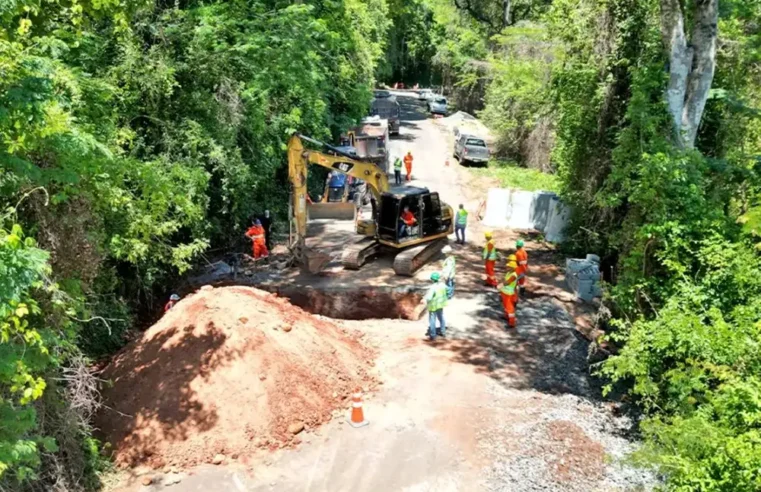 Obras na Estrada da Cachoeira são iniciadas; motoristas devem ficar atentos a interdições
