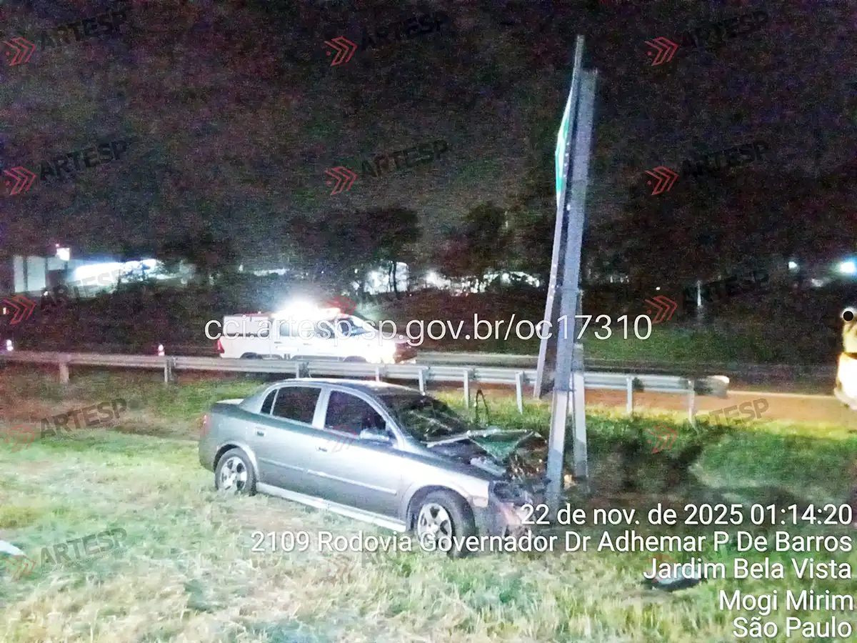 Colisão entre dois carros deixa uma pessoa morta na SP-340, em Mogi Mirim