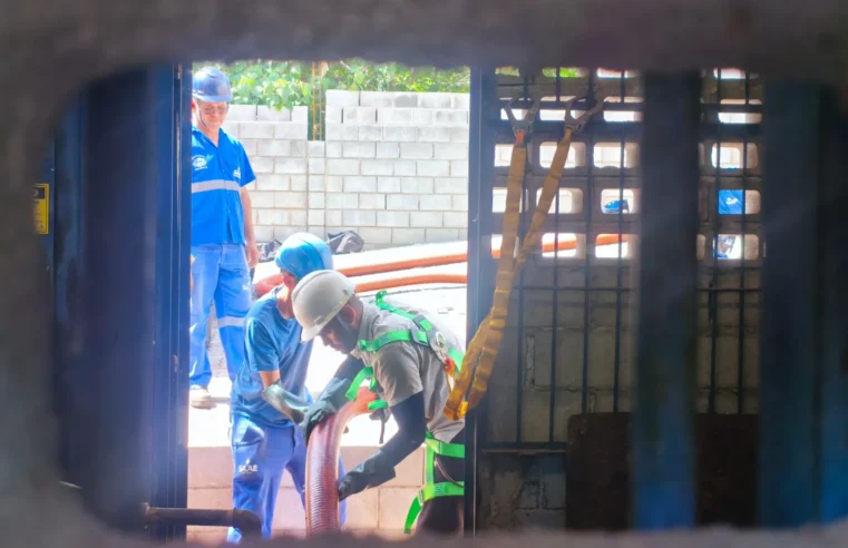 Descarte irregular sobrecarrega estação de esgoto do Linda Chaib