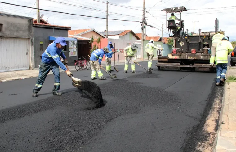 Com emenda de Barros Munhoz, ruas do Linda Chaib recebem recapeamento asfáltico