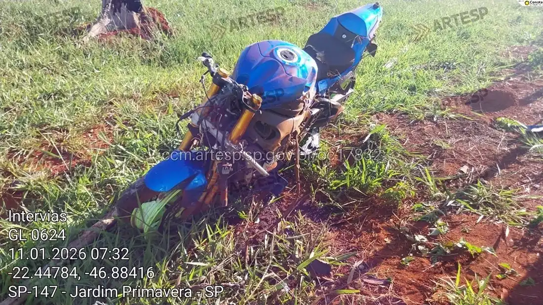 Motociclista morre em acidente na SP-147, em Mogi Mirim