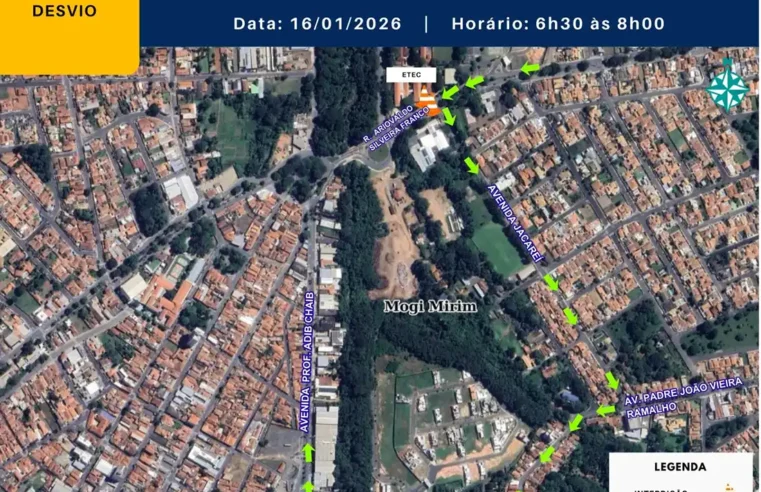 Mogi Mirim vai implementar rota alternativa para aliviar trânsito na Praça Lyons