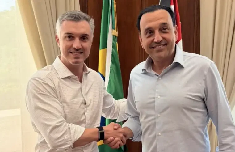 Vinicius Marchese é recebido pelo governador em exercício, Felicio Ramuth, em São Paulo