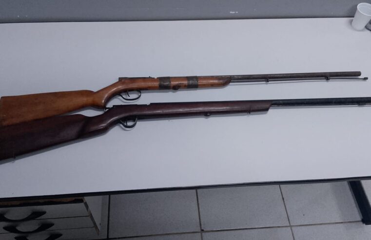Polícia Militar apreende armas em ocorrência de violência doméstica em Mogi Mirim