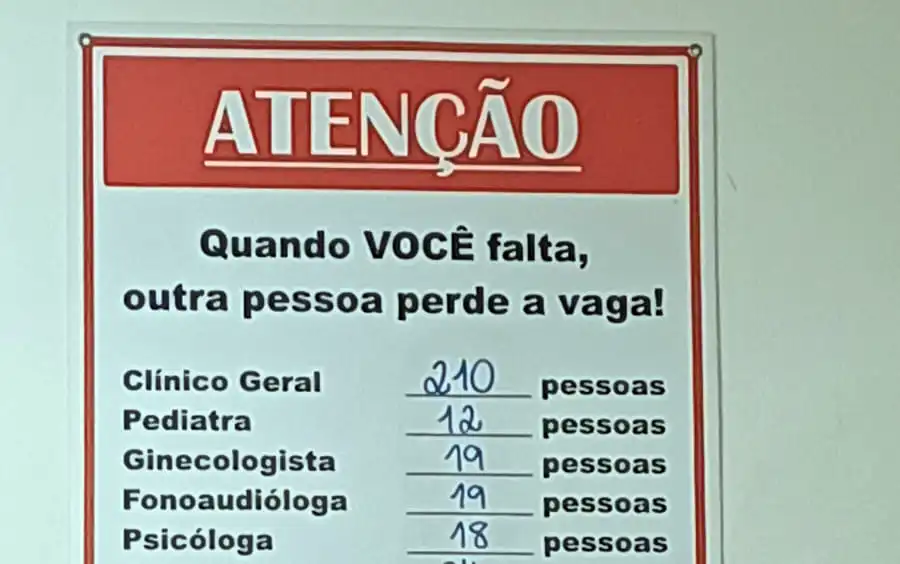 Em um mês, 8 UBSs de Mogi Mirim tiveram mais de 2,6 mil faltas à consultas