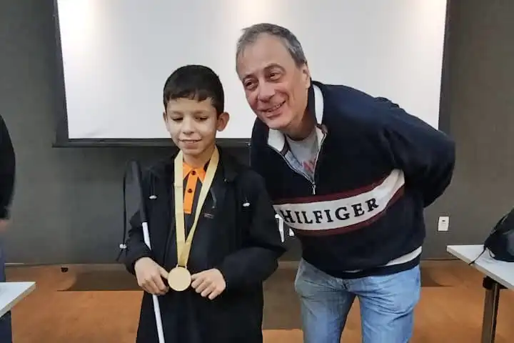 Murilo Costa é destaque em etapa do Paulista de Xadrez para deficientes visuais