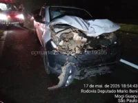 Acidente envolve seis veículos e deixa dois mortos e um ferido na SP-340