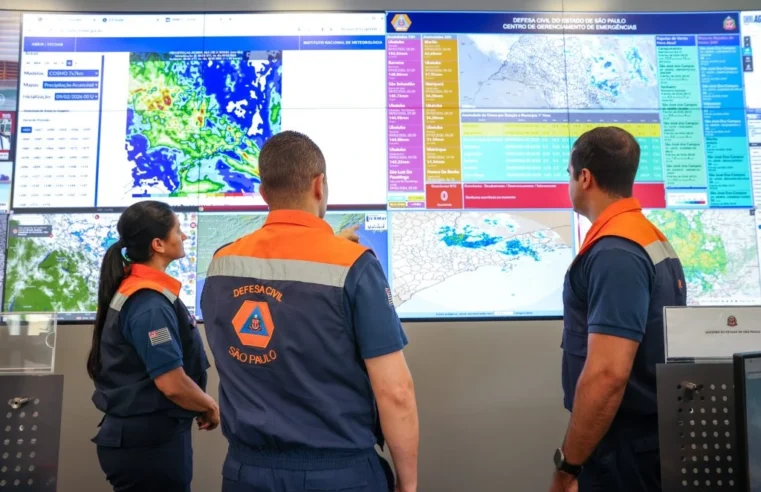 Defesa Civil de SP alerta para risco de temporais isolados e queda nas temperaturas até segunda