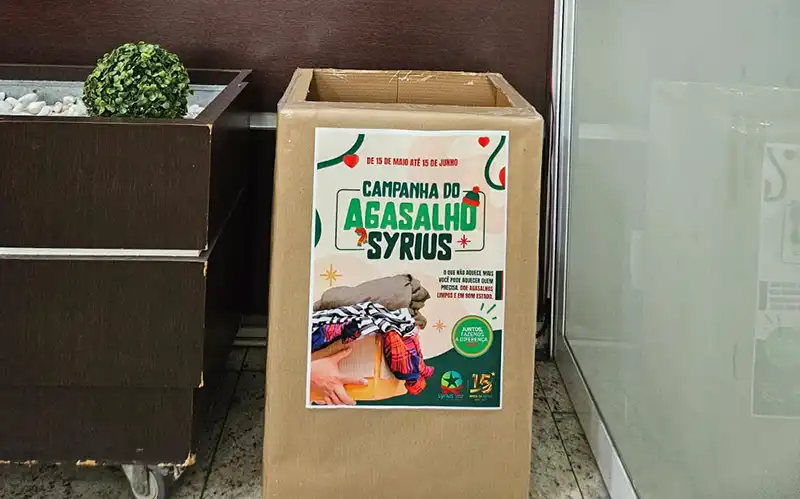 Campanha do Agasalho da Syrius arrecada doações até 15 de junho