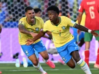 Vinicius Jr faz golaço e Brasil empata com Marrocos na estreia
