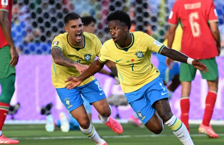 Vinicius Jr faz golaço e Brasil empata com Marrocos na estreia