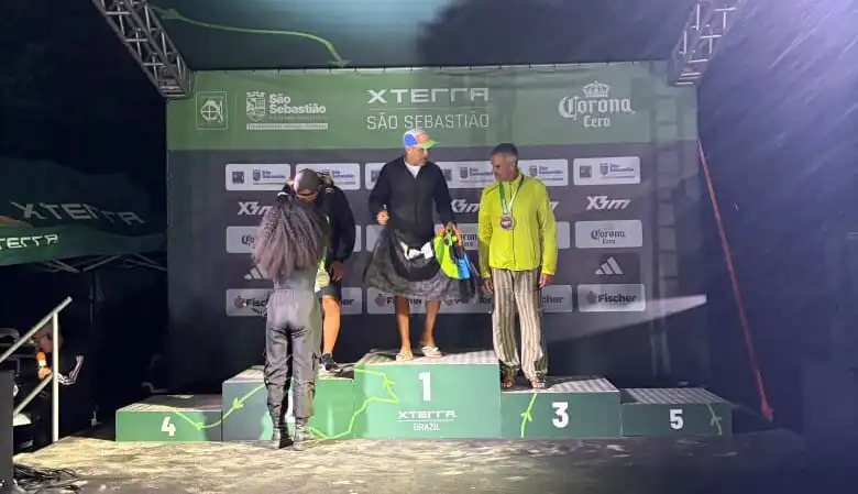 Mogimiriano conquista bronze no triathlon, em São Sebastião