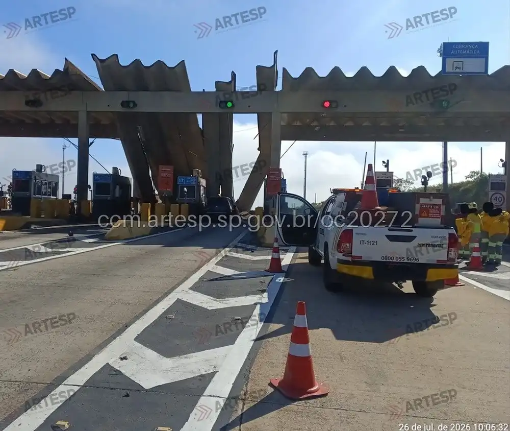 Acidente na praça de pedágio da SP-340, em Campinas, resulta em morte de motorista