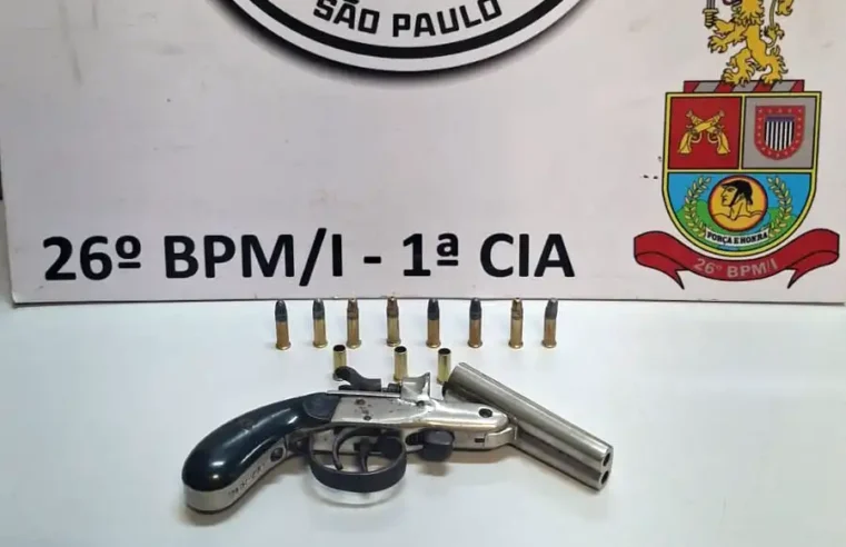 Polícia Militar apreende arma de fogo e prende homem em Mogi Guaçu