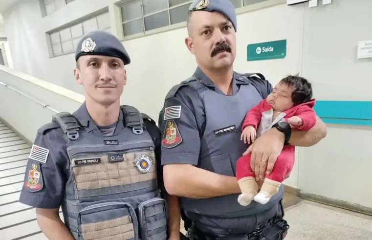 Polícia Militar presta primeiros socorros a bebê engasgada em Mogi Guaçu