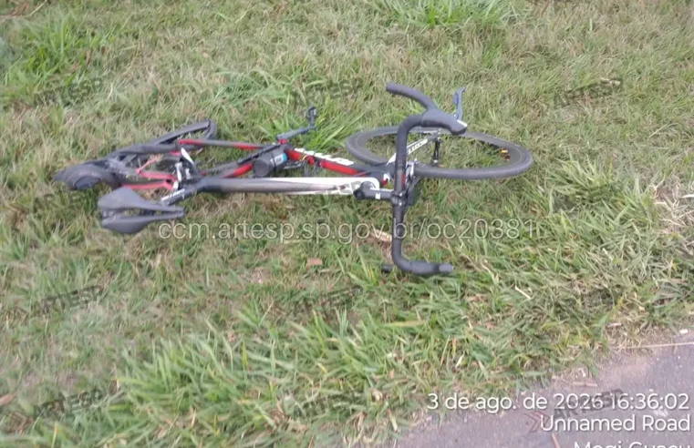 Ciclista morre após colisão com carro na SP-342, em Mogi Guaçu