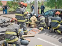 Simulado de acidente marca Semana Nacional de Trânsito em Mogi Guaçu
